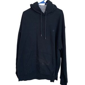 Champion Hoodie Sweatshirt Black Adult Size XXL